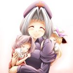  blonde_hair bust carrying child closed_eyes hat long_hair multiple_girls nurse_cap purple_eyes silver_hair sleeping smile touhou watatsuki_no_toyohime watatsuki_no_yorihime yagokoro_eirin yanmarson young 