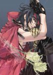  black_hair cape final_fantasy final_fantasy_vii fingerless_gloves flower gloves gun headband male red_eyes rose solo vincent_valentine weapon white_rose yonesuke 