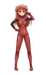  bad_id blue_eyes highres long_hair morimiya_(artist) morimiya_masayuki neon_genesis_evangelion orange_hair plugsuit solo soryu_asuka_langley souryuu_asuka_langley standing 