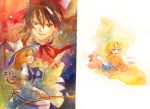  bad_id campanula-star hakurei_reimu kirisame_marisa mizuhashi_parsee multiple_girls touhou traditional_media watercolor_(medium) 