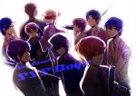  aya_tori fujimaki_(angel_beats!) gun hinata_(angel_beats!) male matsushita multiple_boys naoi_ayato noda_(angel_beats!) ooyama_(angel_beats!) otonashi_(angel_beats!) polearm school_uniform short_hair takamatsu takeyama_(angel_beats!) tk_(angel_beats!) weapon 