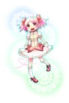  gloves hydro kaname_madoka magical_girl mahou_shoujo_madoka_magica pink_eyes pink_hair shoes short_hair short_twintails solo transparent_background twintails 
