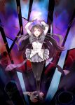  akemi_homura arms_up black_hair boots bullet explosive explosives hairband highres kikuichimonji kyubey long_hair magical_girl mahou_shoujo_madoka_magica pantyhose purple_eyes solo stepped_on thigh_boots thighhighs violet_eyes 