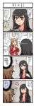  black_hair blush breasts brown_eyes brown_hair camera cleavage federica_n_doglio fernandia_malvezzi green_eyes long_hair smile strike_witches tail translation_request 