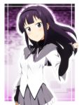  akemi_homura akemi_homura_(cosplay) blush cosplay hair_flip ikari_manatsu long_hair mahou_shoujo_madoka_magica purple_eyes purple_hair school_uniform skirt smile solo violet_eyes working!! yamada_aoi 