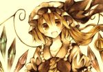  bad_id blonde_hair bust flandre_scarlet red_eyes side_ponytail solo the_embodiment_of_scarlet_devil touhou wings wiriam07 