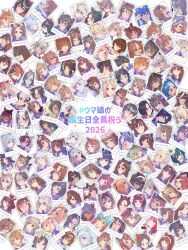  +_+ 6+girls absolutely_everyone absurdres admire_groove_(umamusume) admire_vega_(umamusume) agnes_digital_(umamusume) agnes_tachyon_(casual)_(umamusume) agnes_tachyon_(umamusume) ahoge air_groove_(umamusume) air_messiah_(umamusume) air_shakur_(umamusume) almond_eye_(umamusume) animal_ears aqua_bow aston_machan_(umamusume) bamboo_memory_(umamusume) bandaid bandaid_on_cheek bandaid_on_face bandaid_on_nose beanie believe_(umamusume) beret biko_pegasus_(umamusume) biwa_hayahide_(umamusume) black-framed_eyewear black_hair blast_onepiece_(umamusume) blonde_hair blowing_whistle blue_eyes blue_flower blue_hair blue_hairband blue_hat blue_ribbon blue_rose blunt_bangs blunt_sidelocks blush boater_hat bow bow_hairband bowtie bra_strap braid braided_hair_rings braided_sidelocks breasts brown_eyes brown_hair brown_hat brown_ribbon bubble_gum_fellow_(umamusume) calstone_light_o_(umamusume) cesario_(umamusume) checkered_ribbon cheval_grand_(umamusume) chrono_genesis_(umamusume) closed_mouth clover_hair_ornament colored_bangs colored_inner_hair commentary_request copano_rickey_(umamusume) crown crown_braid curren_bouquetd'or_(umamusume) curren_chan_(umamusume) curtained_hair daiichi_ruby_(umamusume) daitaku_helios_(umamusume) daiwa_scarlet_(umamusume) dantsu_flame_(umamusume) daring_heart_(umamusume) daring_tact_(umamusume) dark-skinned_female dark_skin daruma_doll diamond_hair_ornament doll_hair_ornament double_bun dream_journey_(umamusume) drill_hair drill_sidelocks duramente_(umamusume) durandal_(umamusume) ear_bow ear_chain ear_covers ear_flower ear_ornament ear_ribbon ear_scrunchie ear_tag earrings ears_through_headwear eishin_flash_(umamusume) el_condor_pasa_(umamusume) espoir_city_(umamusume) everyone eyebrow_piercing eyepatch eyewear_on_head eyewear_strap face_piercing facial_mark facial_tattoo fang feather_hair_ornament feathers fenomeno_(umamusume) fine_motion_(umamusume) flipped_hair flower flower-shaped_pupils flower_in_eye fluffy_hair four-leaf_clover_hair_ornament fox_mask freckles fuji_kiseki_(umamusume) furioso_(umamusume) fusaichi_pandora_(umamusume) gentildonna_(umamusume) glasses gold_city_(umamusume) gold_hairband gold_ship_(umamusume) gran_alegria_(umamusume) grass_wonder_(umamusume) green-framed_eyewear green_bow green_eyes green_hair grey_hair grey_hairband grin hair_between_eyes hair_bow hair_bun hair_flaps hair_flower hair_intakes hair_ornament hair_over_one_eye hair_rings hairband hairclip half_up_braid half_up_half_down_braid happy_birthday haru_urara_(umamusume) hat headband heart heart-shaped_ornament heart_ear_ornament heart_facial_mark heart_on_cheek highres hime_cut hishi_akebono_(umamusume) hishi_amazon_(umamusume) hishi_miracle_(umamusume) hissinikaiteru hokko_tarumae_(umamusume) holding holding_instrument holding_trumpet horse_ears horse_girl ikuno_dictus_(umamusume) inari_one_(umamusume) ines_fujin_(umamusume) instrument jewelry jungle_pocket_(umamusume) k.s.miracle_(umamusume) katsuragi_ace_(umamusume) kawakami_princess_(umamusume) king_halo_(umamusume) kiseki_(umamusume) kitasan_black_(umamusume) linked_piercing long_bangs long_hair long_hair_between_eyes long_sleeves loves_only_you_(umamusume) low_twin_braids lucky_lilac_(umamusume) manhattan_cafe_(umamusume) maruzensky_(umamusume) marvelous_sunday_(umamusume) mask mask_on_head matikanefukukitaru_(umamusume) matikanetannhauser_(umamusume) mayano_top_gun_(umamusume) medium_hair meisho_doto_(umamusume) mejiro_ardan_(umamusume) mejiro_bright_(umamusume) mejiro_dober_(umamusume) mejiro_mcqueen_(umamusume) mejiro_palmer_(umamusume) mejiro_ramonu_(umamusume) mejiro_ryan_(umamusume) mihono_bourbon_(umamusume) mini_hat mini_top_hat mismatched_ear_covers mole mole_under_eye mole_under_mouth mr._c.b._(umamusume) multicolored_hair multicolored_hairband multiple_girls nakayama_festa_(umamusume) narita_brian_(umamusume) narita_taishin_(umamusume) narita_top_road_(umamusume) neo_universe_(umamusume) newsboy_cap nice_nature_(umamusume) nishino_flower_(umamusume) no_reason_(umamusume) north_flight_(umamusume) notched_ear off-shoulder_shirt off_shoulder oguri_cap_(umamusume) one_eye_closed open_mouth orange_hair orfevre_(umamusume) over-rim_eyewear peaked_cap photo_(object) piercing pillbox_hat pink_crown pink_eyes pink_hair pink_hairband pink_headband pom_pom_(clothes) pom_pom_beanie ponytail purple_bow purple_hair purple_sailor_collar purple_shirt purple_sweater red-framed_eyewear red_desire_(umamusume) red_eyes red_hair red_hairband red_headband red_headdress red_ribbon red_robe red_scrunchie red_veil rhein_kraft_(umamusume) ribbon rice_shower_(umamusume) robe rose royce_and_royce_(umamusume) sailor_collar sailor_shirt sakura_bakushin_o_(umamusume) sakura_chitose_o_(umamusume) sakura_chiyono_o_(umamusume) sakura_laurel_(umamusume) samson_big_(umamusume) satono_crown_(umamusume) satono_diamond_(umamusume) school_uniform scrunchie seeking_the_pearl_(umamusume) seiun_sky_(umamusume) semi-rimless_eyewear sharp_teeth shinko_windy_(umamusume) shirt short_eyebrows short_hair short_hair_with_long_locks side_drill side_ponytail sidelocks silence_suzuka_(umamusume) silver_hairband single_ear_cover single_earring single_hair_streak sirius_symboli_(umamusume) smart_falcon_(umamusume) smile sounds_of_earth_(umamusume) special_week_(umamusume) star_(symbol) star_hair_ornament stay_gold_(umamusume) still_in_love_(umamusume) streaked_hair striped_clothes striped_hair striped_hairband striped_scrunchie sunflower sunflower_hair_ornament sunglasses super_creek_(umamusume) sweater sweep_tosho_(umamusume) symbol-shaped_pupils symbol_in_eye symboli_rudolf_(umamusume) t.m._opera_o_(umamusume) taiki_shuttle_(umamusume) tamamo_cross_(umamusume) tanino_gimlet_(umamusume) tap_dance_city_(umamusume) tassel tassel_hair_ornament tattoo teeth tiara tilted_headwear tokai_teio_(umamusume) tomachop top_hat tosen_jordan_(umamusume) tracen_school_uniform transcend_(umamusume) trumpet tsurumaru_tsuyoshi_(umamusume) twin_braids twin_turbo_(umamusume) twintails two-tone_hair two-tone_hairband umamusume under-rim_eyewear veil verxina_(umamusume) very_long_hair violet_eyes visor_cap vivlos_(umamusume) vodka_(umamusume) white_bow white_bowtie white_hair white_hairband white_hat white_headband white_scrunchie white_streaks white_veil win_variation_(umamusume) winning_ticket_(umamusume) witch_hat wonder_acute_(umamusume) x-shaped_pupils x_hair_ornament yamanin_zephyr_(umamusume) yellow_eyes yellow_hat yukino_bijin_(umamusume) zenno_rob_roy_(umamusume) 