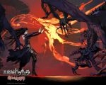  arm_warmers black_hair boots castle castlevania demon fighting fire long_hair magic shanoa spell wallpaper 