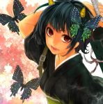  bust butterfly club fang gedomaru gintama highres horns kanabou red_eyes solo tcb weapon 