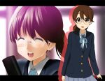  brown_hair diploma extra glasses graduation hatasuke k-on! long_hair ponytail school_uniform shibaya_toshimi tube 