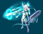  green_eyes nona-pe sword techgirl weapon white_hair 
