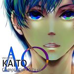  album_cover blue_eyes blue_hair close-up cover face kaito male multicolored_eyes solo umu umu_(um) vocaloid 