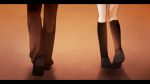  brother_and_sister feet kagamine_len kagamine_rin kneehighs letterboxed loafers orange_(vocaloid) school_uniform shoes siblings tama_(songe) twins vocaloid walking 