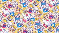  :o artist_name closed_eyes closed_mouth commentary egg english_commentary evolutionary_line highres looking_at_viewer no_humans one_eye_closed open_mouth patterned_background pokemon pokemon_(creature) pokemon_egg pokemon_focus smile starsalts togekiss togepi togepi_egg togetic watermark yellow_background 
