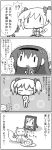  1no_nane 4koma akemi_homura anger_vein comic kaname_madoka long_hair magical_girl mahou_shoujo_madoka_magica miki_sayaka monochrome multiple_girls short_hair translation_request wideface ||_|| 