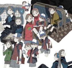  >_< 1boy 1girl :o absurdres alternate_universe ankle_socks aristocratic_clothes ascot back-to-back baseball_cap big_dipper bill_cipher birthmark black_dress black_headband black_shirt black_skirt black_socks black_vest blue_ascot blue_eyes blue_hat blue_headband blue_necktie blue_vest blush book breasts brother_and_sister brown_eyes brown_hair brown_skirt chinese_commentary closed_mouth collared_dress commentary_request couch curtains dipper_gleeful dipper_pines dot_nose double-parted_bangs drawstring dress expressionless facial_mark flat_chest forehead_mark formal_clothes frown genderswap genderswap_(ftm) genderswap_(mtf) grappling_hook gravity_falls green_sweater grey_skirt half-closed_eyes hat head_tilt headband highres holding holding_book holding_magnifying_glass holding_paper hood hooded_vest hoodie juliet_sleeves knees_up long_hair long_sleeves looking_at_another looking_at_viewer looking_to_the_side ma_fu mabel_gleeful mabel_pines magnifying_glass multiple_views necktie open_book open_clothes open_mouth open_vest paper parted_hair print_sweater puffy_sleeves rainbow_print reading red_headband red_shirt red_sweater reverse_falls_(gravity_falls) sanpaku shaded_face shirt short_hair siblings side_part sideways_glance sitting skirt small_breasts smile socks squatting sweatdrop sweater t-shirt tree_print turtleneck turtleneck_sweater twins two-tone_hat vest waistcoat white_hat white_socks wide-eyed will_cipher window wing_collar yellow_sweater 