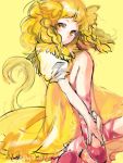  blonde_hair braid dress genderswap lion_tail matsushita_mino personification sayona_lion sketch tail twin_braids yellow_eyes 
