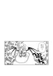  flying jude_(minority_lilac) manga monochrome remilia_scarlet sketch sneeze sneezing solo touhou translated wings 