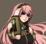  absurdres armband blue_eyes bust hairband high_res highres ippus lips long_hair megurine_luka na_young_lee pink_hair simple_background solo vocaloid 