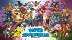  6+boys 6+girls aged_down angel animal_crossing ape armor artist_name axe bayonetta bayonetta_(series) blonde_hair blood blood_on_weapon blue_pikmin bow_(weapon) bowser brown_hair captain_falcon charizard chimpanzee derivative_work diddy_kong doc_shoddy donkey_kong donkey_kong_(series) doseisan dragon east-west_crossover egg english_commentary evil_monkey_(family_guy) f-zero facial_hair family_guy fire_emblem fox fox_mccloud ganondorf helmet holding holding_axe holding_poke_ball holding_shield holding_sword holding_weapon ice_climber ike_(fire_emblem) inkling inkling_girl inkling_player_character ivysaur kid_icarus kirby kirby_(series) link mario marth_(fire_emblem) meg_griffin mega_man_(character) mega_man_(series) meme metal_gear_(series) metal_gear_solid metroid metroid_prime_3:_corruption mother_(series) mother_2 multiple_boys multiple_girls mustache nana_(ice_climber) ness_(mother_2) olimar pac-man pac-man_(game) parody peg_leg peter_griffin pikachu pikmin_(creature) pikmin_(series) pit_(kid_icarus) poke_ball pokemon pokemon_(creature) popo_(ice_climber) power_suit_(metroid) princess princess_daisy princess_zelda red_(pokemon) red_pikmin ridley ryu_(street_fighter) samus_aran screenshot_redraw seamus_levine seth_macfarlane_(style) sharp_teeth shield shulk_(xenoblade) siblings solid_snake sonic_(series) splatoon_(series) squirtle star_fox stewie_griffin street_fighter style_parody super_mario_bros. super_smash_bros. sword teeth the_legend_of_zelda the_legend_of_zelda:_the_wind_waker toon_link turtle twins varia_suit villager_(animal_crossing) weapon wolf wolf_o'donnell xenoblade_chronicles_(series) yellow_pikmin yo-yo yoshi young_link 