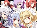  bat_wings blonde_hair blue_eyes blue_hair blush braid crescent flandre_scarlet head_wings hong_meiling izayoi_sakuya koakuma long_hair maid maid_headdress matsushita_yuu multiple_girls orange_hair patchouli_knowledge purple_eyes purple_hair red_eyes red_hair redhead remilia_scarlet short_hair silver_hair smile the_embodiment_of_scarlet_devil touhou twin_braids violet_eyes wings 