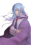  baritone blue_eyes blue_hair cape character_request crossed_arms formal jonasan long_hair male precure serious simple_background solo suite_precure 