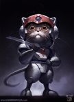  armor cat dave_rapoza hand_on_hip helmet katana kyatto_ninden_teyandee realistic samurai_pizza_cats speedy_cerviche sword weapon yattarou 