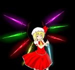  alternate_wings ascot blonde_hair bow flandre_scarlet hair_bow hat red_eyes short_hair solo the_embodiment_of_scarlet_devil touhou toys_(pixiv) wings 
