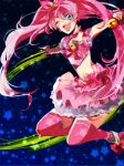  bow cure_melody hair_bow hoe_satsuki houjou_hibiki magical_girl miracle_belltier pink_legwear precure solo suite_precure thigh-highs thighhighs twintails wink zettai_ryouiki 