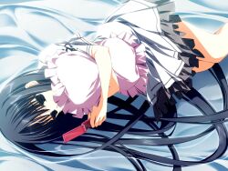 1girl blush capelet cellphone empty_eyes flip_phone frilled_skirt frills game_asset holding holding_phone hugging_object kagome_(traumatize) kita_high_school_uniform_(subarashiki_hibi) looking_at_phone lying non-web_source official_art on_bed on_side phone pillow pink_pillow self-datamine skirt solo subarashiki_hibi takashima_zakuro variant_set white_capelet white_skirt 