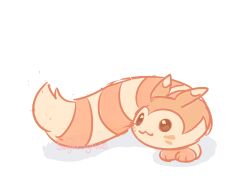  animal_focus animated animated_gif brown_fur chasing_own_tail commentary furret no_humans pokemon pokemon_(creature) pokemon_focus striped_fur sugarsylvie white_background 