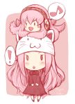  :3 animal_hat bad_id chibi hat kansou_samehada kei_t_sr long_hair megurine_luka megurine_luka_(toeto) monochrome musical_note sketch takoluka toeto_(vocaloid) vocaloid 