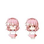  :&lt; blush chibi dual_persona expressions flat_gaze hairband heart komeiji_satori multiple_girls o_o ominaeshi ominaeshi_(takenoko) pink_hair skirt standing touhou 