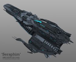  autodesk_3ds_max_(medium) cannon commentary concept_art destroyer_(eve_online) english_commentary english_text eve_online from_above glowing grey_background grey_theme lobaud no_humans original outer_ring_excavations_(eve_online) photoshop_(medium) realistic science_fiction simple_background spacecraft spacecraft_turret talos_(eve_online) vehicle_focus 
