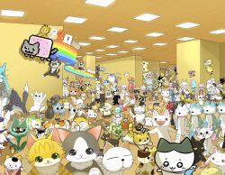  2channel 6+boys 6+girls 808_(hi-fi_rush) absolutely_everyone absurdly_detailed_composition animal animal_crossing animal_ears ankha_(animal_crossing) annotation_request azumanga_daioh backrooms_(creepypasta) bemani big_the_cat bishoujo_senshi_sailor_moon black_cat cait_sith_(final_fantasy) calico_(pattern) calico_cat cardcaptor_sakura cat cat_(minecraft) cat_boy cat_busters cat_ears cat_girl cat_tail catnap_(poppy_playtime) character_request chi's_sweet_home chi_(chi's_sweet_home) chibikemo colorpoint_(pattern) commentary copyright_request crossover crumb_(cuptoast) cyborg_kuro-chan danboo dancing diamond_wa_kudakenai digimon digimon_(creature) doko_demo_issyo doraemon doraemon_(character) dragon_ball east-west_crossover english_commentary esper_nyanko esso_crumb_cat_(meme) everyone fairy_tail felix_the_cat felix_the_cat_(series) felyne feral_instincts final_fantasy final_fantasy_vii furry furry_and_animal furry_female furry_male garfield garfield_(character) garnet_(jewelpet) ginger_(stray) gumball_watterson hachiware_(chiikawa) happy_(fairy_tail) hello_kitty hello_kitty_(character) hi-fi_rush highres humanoid_robot indoors inoue_toro japan_air_self-defense_force_omaezaki_sub-base jewelpet_(creature) jewelpet_(series) jibanyan jiji_(majo_no_takkyuubin) jojo_no_kimyou_na_bouken judd_(splatoon) kamineko karin_(dragon_ball) kirby_(series) kuro_(cyborg_kuro-chan) kuro_(doko_demo_issyo) kyubey liminal_space litten lol_comics luna_(sailor_moon) luo_xiaohei luo_xiaohei_(cat) mahou_shoujo_madoka_magica majo_no_takkyuubin marie_(the_aristocats) medarot meme meowstic meowstic_(female) mewkledreamy michael_(what's_michael) mike_no_hito minecraft minecraft_youtube mofusand mona_(2ch) monster_hunter_(series) morgana_(persona_5) multiple_boys multiple_crossover multiple_girls nago natsume_yuujinchou neko_atsume neko_hakase nekobus nekojiru_udon nichijou niko_(oneshot) nyako_(nekojiru) nyami_(pop'n_music) nyan_cat nyanko-sensei nyanko_daisensou nyanpire nyanpire_(character) nyatta oggy_(oggy_and_the_cockroaches) oggy_and_the_cockroaches omaneko oneshot_(game) orange_cat osomatsu_(series) peppercat persona persona_5 pete_(pete_the_cat) pete_the_cat pokemon pokemon_(creature) pop'n_music poppy_playtime princess_unikitty pusheen_the_cat pusheen_the_cat_(series) quantum_(housamo) rainbow rei_(mewkledreamy) robot sakamoto_(nichijou) sanrio sonic_(series) sora_(doko_demo_issyo) species_connection spinel_sun splatoon_(series) sprigatito stray_(game) stray_cat_(jojo) tabby_cat tail tailmon tama_&amp;_friends tama_(t&amp;f) the_amazing_world_of_gumball the_aristocats the_legend_of_luo_xiaohei the_lego_group the_lego_movie tokyo_afterschool_summoners tom_(tom_and_jerry) tom_and_jerry tonari_no_totoro trap what's_michael yotsubato! youkai_(youkai_watch) youkai_watch 