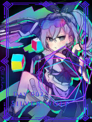  absurdres commentary_request crossed_bangs drill_hair drill_ponytail eyewear_on_head fishnet_kneehighs fishnet_socks fishnets fur-trimmed_jacket fur_trim goggles goggles_on_head gradient-tinted_eyewear grey_eyes highres honkai:_star_rail honkai_(series) jacket purple-tinted_eyewear shirt silver_wolf_(honkai:_star_rail) single-shoulder_shirt single_drill single_mechanical_glove socks stellaron_hunters_(honkai:_star_rail) tinted_eyewear u_nikimeta 