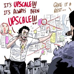 crocodile_(one_piece) dracule_mihawk medium_hair multiple_boys one_piece short_hair toadgashi