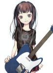  absurdres brown_eyes brown_hair child guitar highres instrument long_hair shouichi skirt 