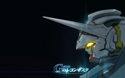  black_background commentary_request g-self glowing glowing_eyes gundam gundam_g_no_reconguista ke_yukikaze mecha mecha_focus mixed-language_text mobile_suit portrait robot science_fiction title upper_body v-fin yellow_eyes 
