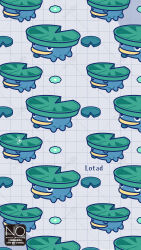  black_eyes character_name closed_eyes closed_mouth commentary_request full_body highres lily_pad lotad meme_(sleepsheep) no_humans pokemon pokemon_(creature) pokemon_focus simple_background 