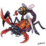  insect lowres monster original pixel_art stinger wings 
