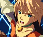  ahoge blonde_hair blue_eyes choker enoo gloves guy_cecil lowres male messy_hair oekaki open_mouth solo tales_of_(series) tales_of_the_abyss 