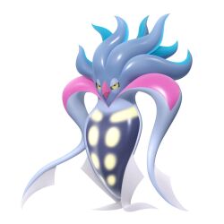  3d animal_focus artist_request beak black_sclera closed_mouth colored_sclera derivative_work full_body malamar narrowed_eyes no_humans official_art pokemon pokemon_(creature) pokemon_focus pokemon_legends:_z-a second-party_source simple_background solo squid tentacles transparent_background yellow_eyes 
