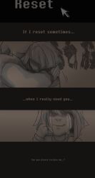  1girl 1other 2015 2boys 2d ambiguous_gender brown_background brown_hair child comic commentary crying cursor digital_media double_horizontal_stripe english_commentary english_text frisk_(undertale) fur-trimmed_jacket fur_trim hollow_eyes hood hood_down hooded_jacket horizontal-striped_clothes hug human humanoid jacket long_sleeves male monochrome monster monster_boy multiple_boys neomi-trix other_focus papyrus_(undertale) sans_(undertale) sepia sequential shirt short_hair silhouette simple_background skeleton striped_clothes striped_sweater sweater tall_image tears teeth text two-tone_sweater undead undertale undyne utdr_(toby_fox) 