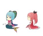  chibi comic hand_on_own_chest hand_to_chest knt31 mahou_shoujo_madoka_magica mermaid miki_sayaka monster_girl multiple_girls musical_note oktavia_von_seckendorff ponytail sakura_kyouko silent_comic singing spoilers thighhighs tsuzuya_(knt31) 