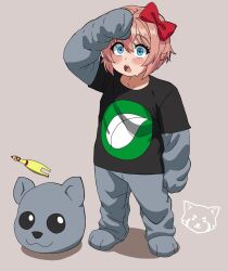  blue_eyes doki_doki_literature_club highres leaf_print parody sayori_(doki_doki_literature_club) shifusart 