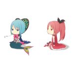  chibi comic flat_gaze knt31 mahou_shoujo_madoka_magica mermaid miki_sayaka monster_girl multiple_girls oktavia_von_seckendorff ponytail sakura_kyouko silent_comic spoilers thighhighs tsuzuya_(knt31) 