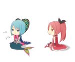  chibi comic knt31 mahou_shoujo_madoka_magica mermaid miki_sayaka monster_girl multiple_girls oktavia_von_seckendorff ponytail sakura_kyouko silent_comic spoilers thighhighs tsuzuya_(knt31) 