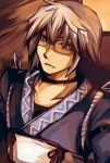 glasses lowres male morichika_rinnosuke silver_hair solo suzuka_(once) touhou 