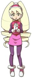  1girl bad_id blonde_hair ciel_(mega_man) ciel_(mega_man)_(cosplay) cosplay drill_hair gloves green_eyes helmet heriyama long_hair luna_platz_(mega_man) mega_man_(series) mega_man_star_force_(series) mega_man_zero_(series) own_hands_together pink_helmet pink_skirt simple_background skirt twin_drills very_long_hair white_background white_gloves 